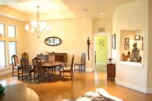 bright dining area