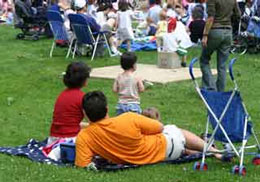Family at park in Georgetown, Texas